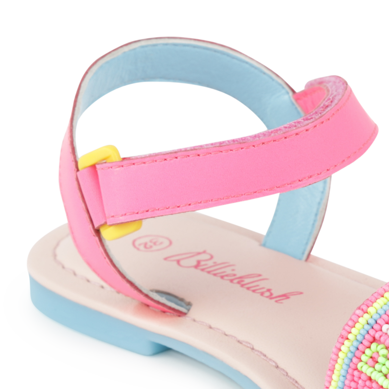 Sandales en cuir de vachette BILLIEBLUSH 
                        FILLE