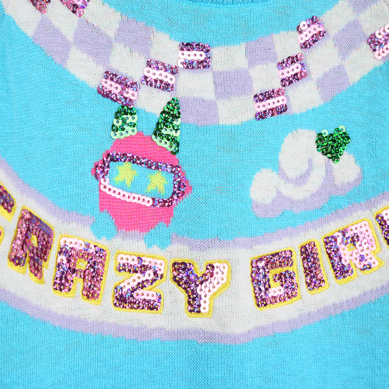 Robe pull jacquard ornée de sequins BILLIEBLUSH 
                        FILLE