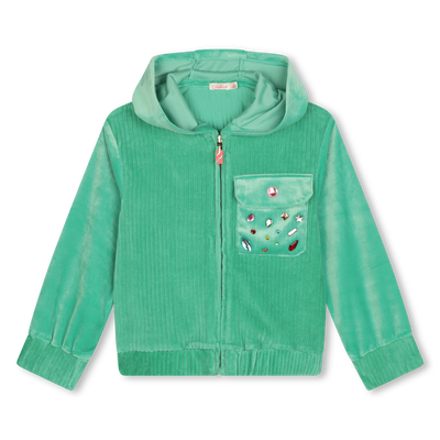 Cardigan &agrave; capuche en velours BILLIEBLUSH FILLE