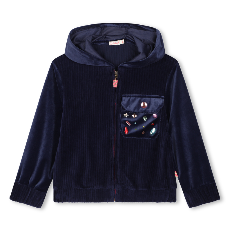Cardigan &agrave; capuche en velours BILLIEBLUSH 
                        FILLE