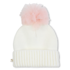 Bonnet tricot &agrave; pompon BILLIEBLUSH 
                    FILLE