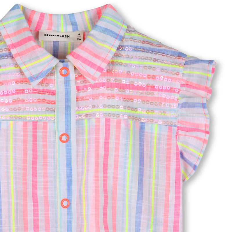 CHEMISE RAY&Eacute;E MANCHES VOLANT&Eacute;ES BILLIEBLUSH 
                        FILLE