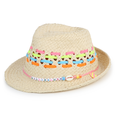 Chapeau tress&eacute; &agrave; rayures BILLIEBLUSH FILLE