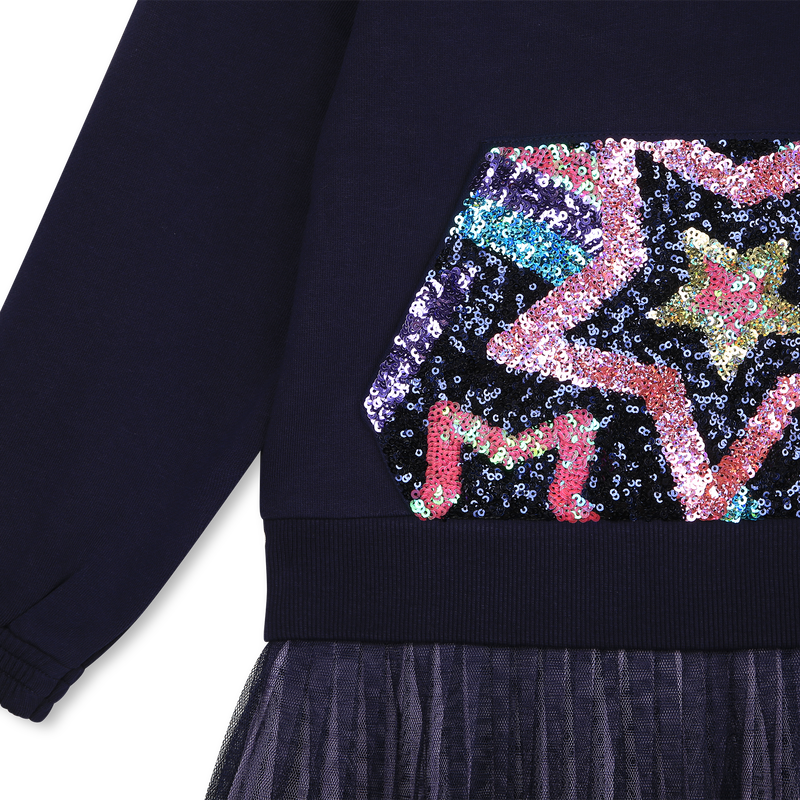 Robe bimatière ornée de sequins BILLIEBLUSH 
                        FILLE