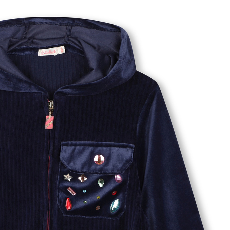 Cardigan &agrave; capuche en velours BILLIEBLUSH 
                        FILLE