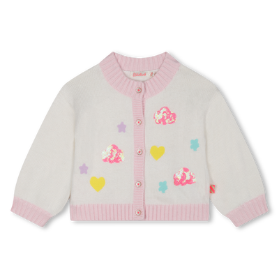 Cardigan en tricot orn&eacute; de sequins BILLIEBLUSH FILLE