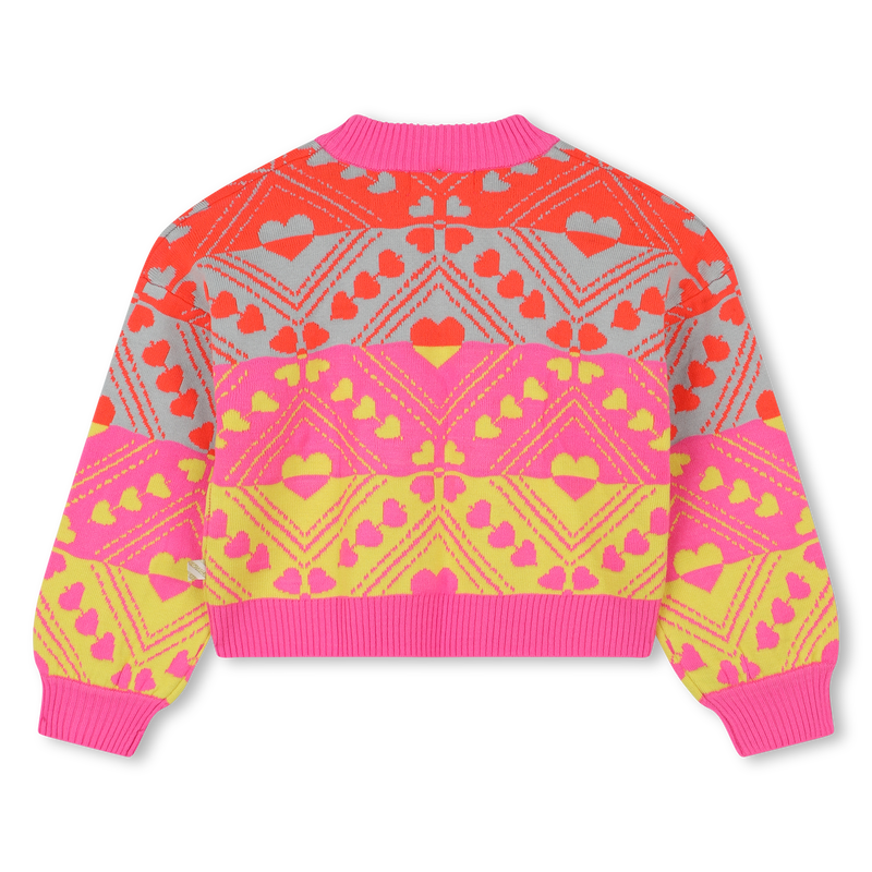 Knitted sweater with heart patterns BILLIEBLUSH 
                    FILLE