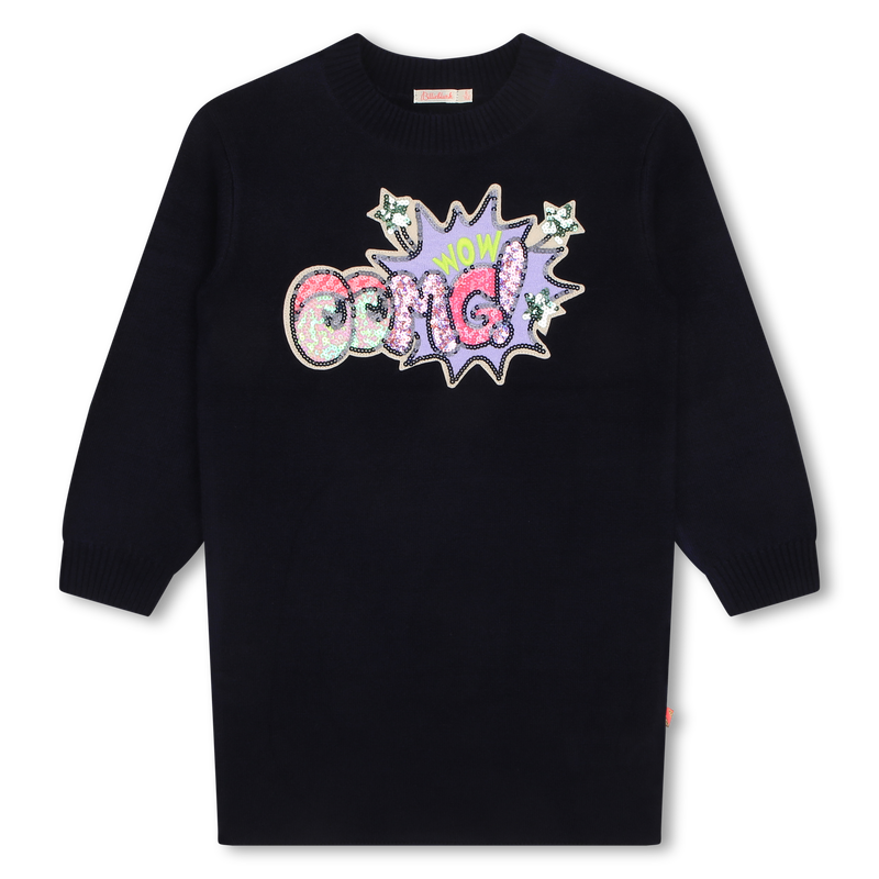 Robe pull brodée orné de sequins BILLIEBLUSH 
                        FILLE