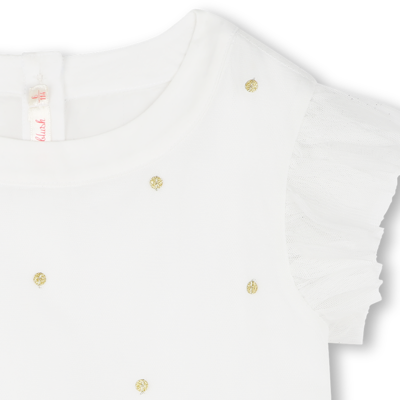 Blouse avec tulle orn&eacute;e de sequins BILLIEBLUSH 
                        FILLE