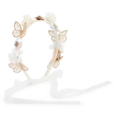 Serre-t&ecirc;te fleurs et papillons BILLIEBLUSH FILLE