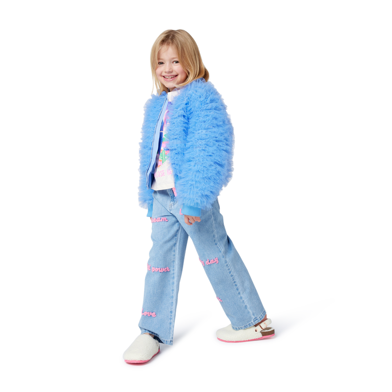 Pantalon en denim brod&eacute; BILLIEBLUSH 
                        FILLE