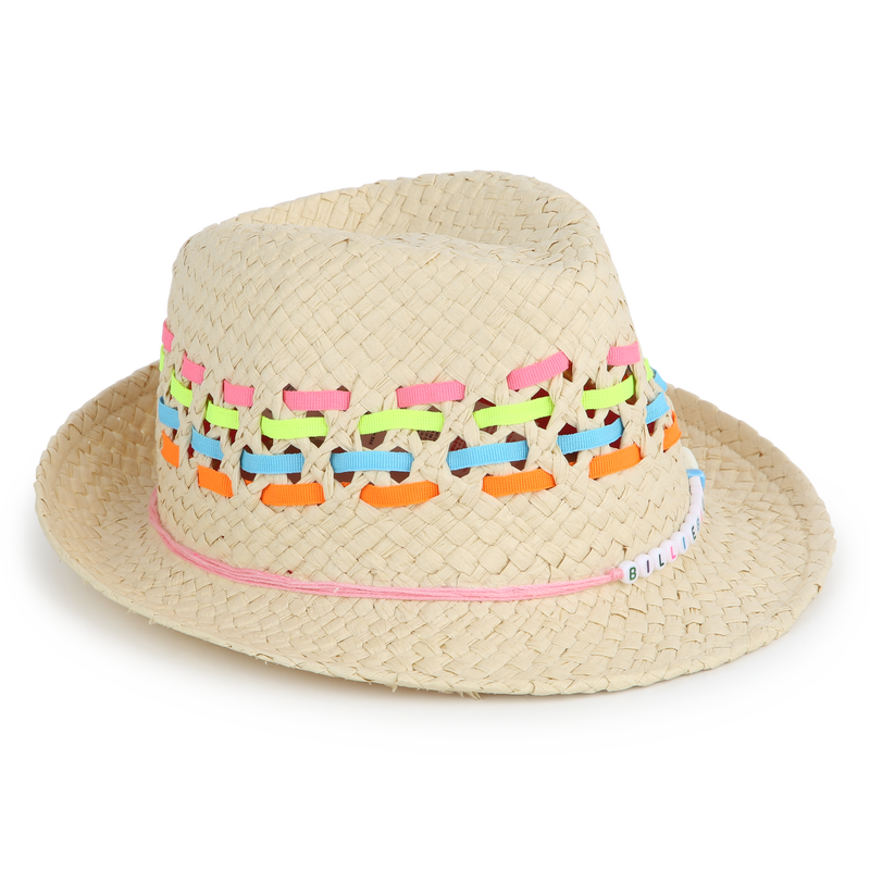 Chapeau tress&eacute; &agrave; rayures BILLIEBLUSH 
                        FILLE