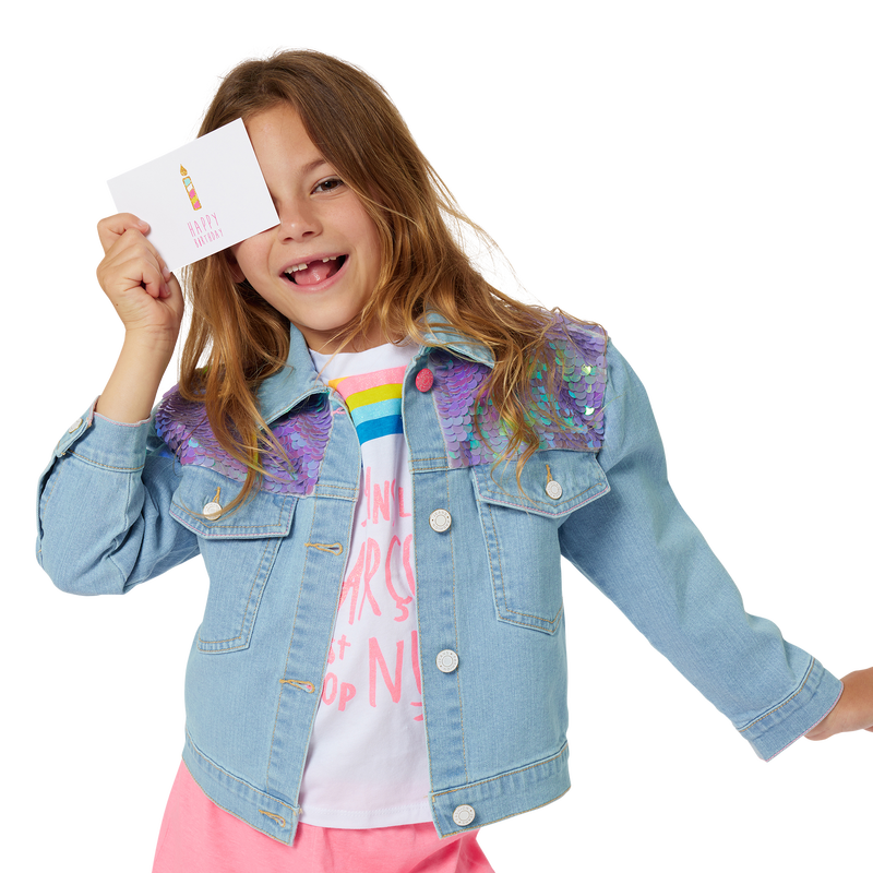 Veste en jean et barrette BILLIEBLUSH 
                        FILLE