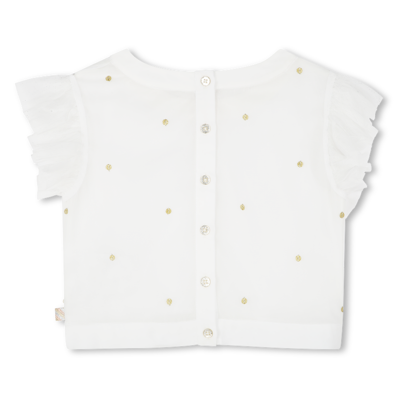 Blouse avec tulle orn&eacute;e de sequins BILLIEBLUSH 
                        FILLE