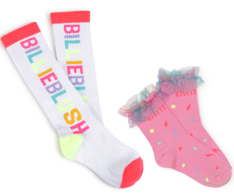 Lot de 2 chaussettes &agrave; c&ocirc;tes BILLIEBLUSH 
                        FILLE